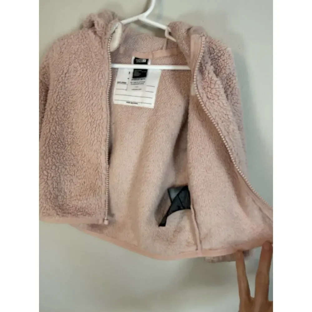 The North Face Baby Girls Hooded Campshire Bear Fleece Pink Jacket Size 12-18